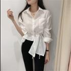 Tie-waist Shirt White - One Size