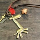Giraffe Faux Leather Necklace Coffee - One Size
