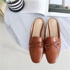 Ribbon Open-back Loafers