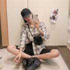 Pocket-patch Boxy Plaid Shirt