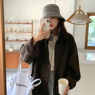 High-neck Buttoned Coat