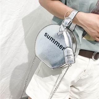 Lettering Round Handbag