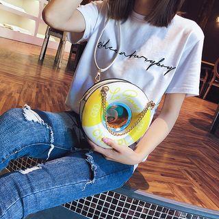 Color-block Round Cross Bag