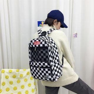Check Lightweight Backpack Check - Black & White - One Size