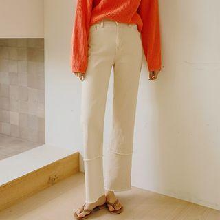 Fringe-trim Wide-leg Pants