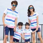 Family Matching Set: Striped T-shirt + Shorts