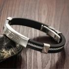 Silicone & Stainless Steel Bracelet 928 - Bracelet - One Size