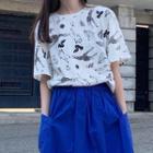 Round-neck Animal Print Short-sleeve T-shirt