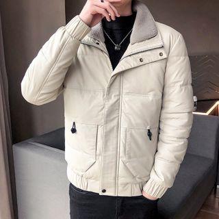 Padded Fleece Trim Zip Jacket
