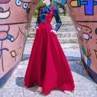 Set: Tie-neck Shirt + Maxi Dress
