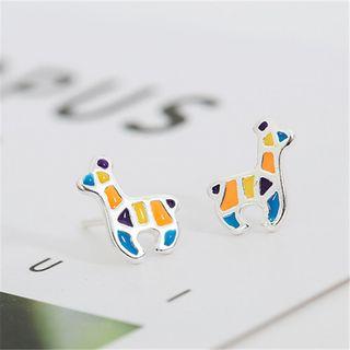 925 Sterling Silver Deer Earring As Shown In Figure - One Size