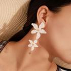 Acrylic Flower Dangle Earring 1 Pair - 8419 - One Size