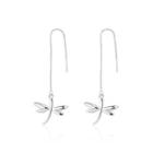 Simple Dragonfly Earrings Silver - One Size