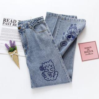 Cartoon Straight Fit Jeans