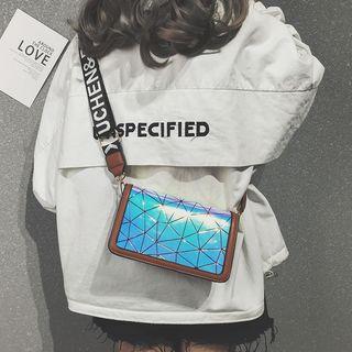 Piped Lettering Crossbody Bag