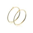 Simple Fashion Plated Gold Geometric Round Medium Earrings Golden - One Size