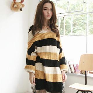 Striped Long Sweater