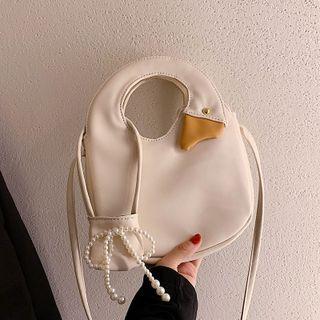Plain Arch Type Crossbody Bag