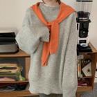 Mock-neck Sweater Gray - One Size