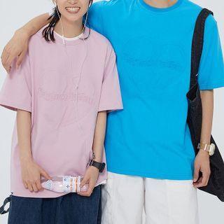 Short Sleeve Heart Print Couple Matching Tee