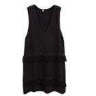 Sleeveless V-neck Fringed Mini Dress