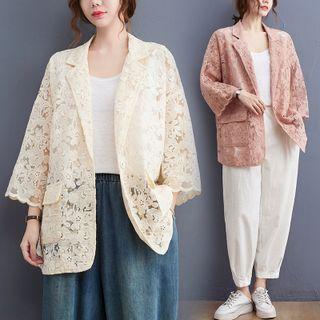 Lace Button-up Jacket