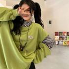 Long-sleeve Checkerboard Top / Sweatshirt