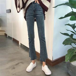 Irregular Slim-fit Boot Cut Jeans