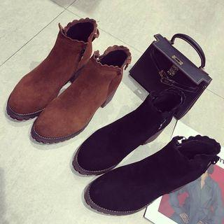 Bow Detail Block Heel Ankle Boots