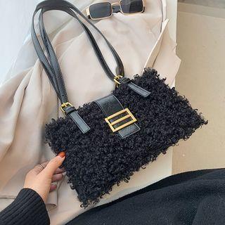 Faux Shearling Shoulder Bag