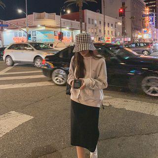 H-line Midi Knit Skirt Black - One Size