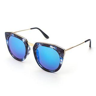 Thick Frame Mirrored Sunglasses