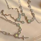 Faux Crystal Pendant Alloy Necklace (various Designs)