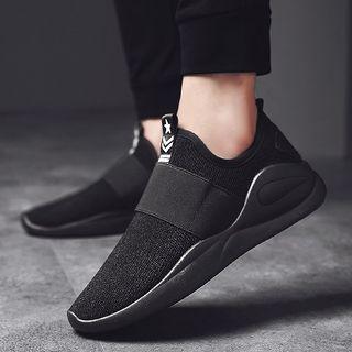 Platform Elastic Band Knit Sneakers