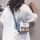 Letter Embroidered Cartoon Crossbody Bag