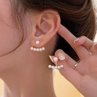 Faux Pearl Drop Earring 1 Pair - Pearl Earrings - White - One Size