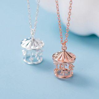 Rhinestone Carousel Necklace
