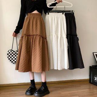 High-waist Semi Maxi Skirt