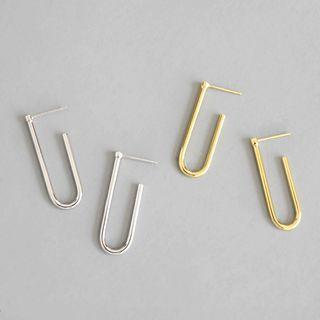 925 Sterling Silver U-shape Earring