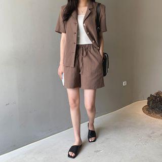 Line Blend Drawcord-waist Shorts