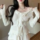 Lettuce Edge Tie-strap Cardigan