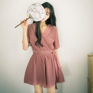 Set: V-neck Top + Shorts