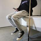 Embroidered Striped Sweatpants