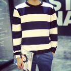Long Sleeved Striped Pullover