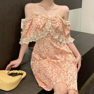Cold-shoulder Floral Print A-line Dress (various Designs)