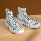 Platform Sequined Short Boots