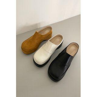 Platform Stitched Mules