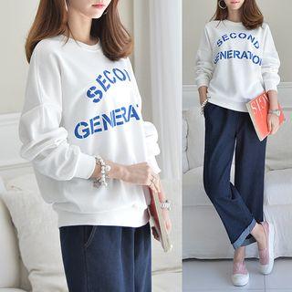 Letter Print Sweatshirt In 4 Colors