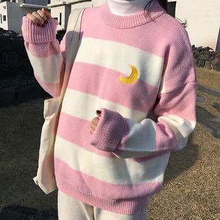 Moon Embroidery Sweater