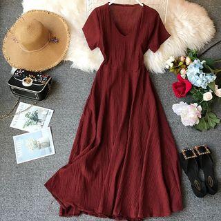 Short-sleeve A-line Sun Dress